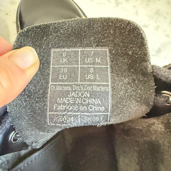 Dr. Martens Jadon Black Leather Platform Combat Boots – Women’s 8 - Picture 10 of 10